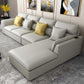 Nordic Faux Leather Stationary Living Room Pillow Top Arm Sofa Chaise