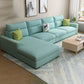 Contemporary Stationary Recessed Arm Living Room Cushions Sofa Chaise