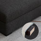 Contemporary Stationary Recessed Arm Living Room Cushions Sofa Chaise