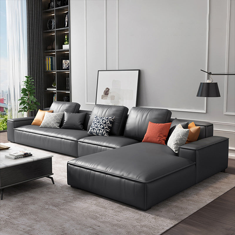 Noordse stationaire faux leer verzonken arm woonkamer sofa chaise