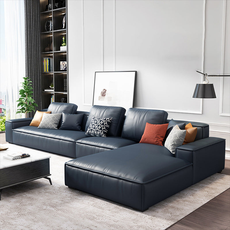 Noordse stationaire faux leer verzonken arm woonkamer sofa chaise