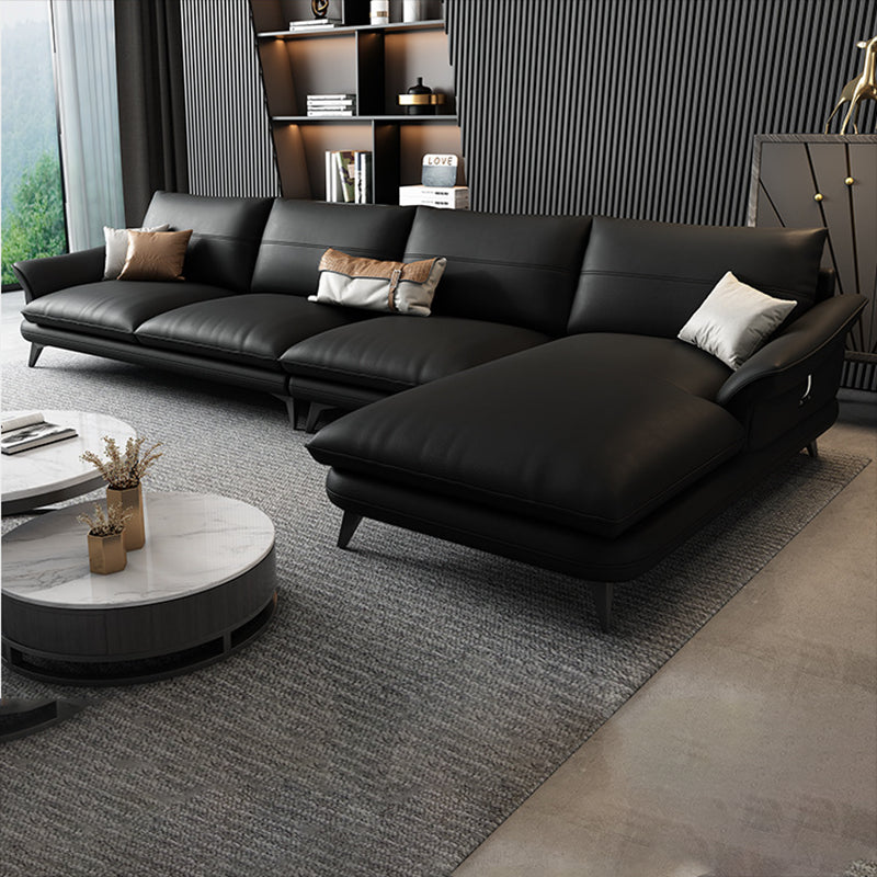 Sala de estar de cuero genuino nórdica Sofá Sofá Sofá Chaise