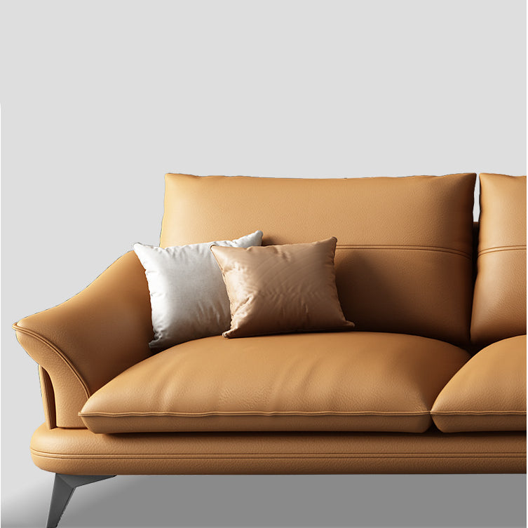 Sala de estar de cuero genuino nórdica Sofá Sofá Sofá Chaise