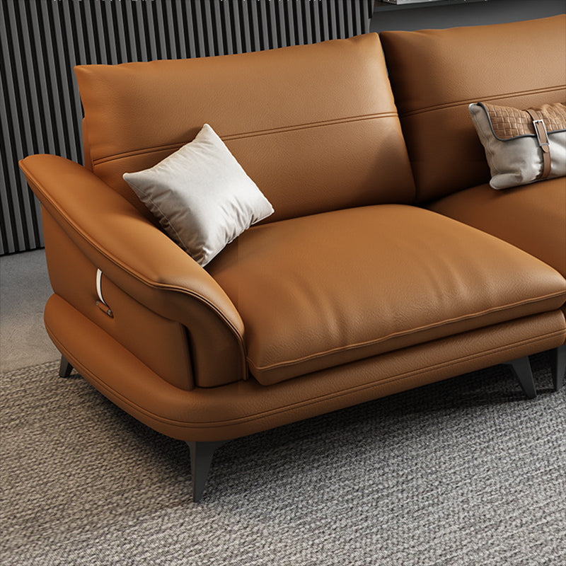 Sala de estar de cuero genuino nórdica Sofá Sofá Sofá Chaise
