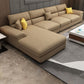 Nordic Stationary Living Room Recessed Arm Cushions Sofa Chaise Brown Left Sponge Clearhalo 'furn' 'furn_sectionals' 'Furniture' 'Living Room Furniture' 'Sectionals' 5974446