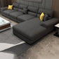 Nordic Stationary Living Room Recessed Arm Cushions Sofa Chaise Dark Gray Right Sponge Clearhalo 'furn' 'furn_sectionals' 'Furniture' 'Living Room Furniture' 'Sectionals' 5974458