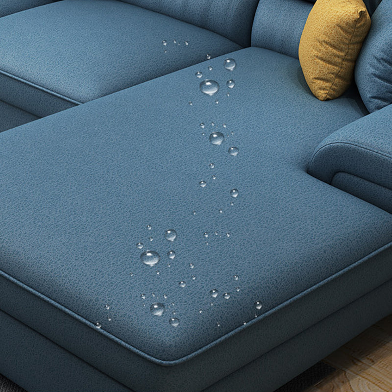 Nordic Stationary Living Room Recessed Arm Cushions Sofa Chaise Clearhalo 'furn' 'furn_sectionals' 'Furniture' 'Living Room Furniture' 'Sectionals' 5974459