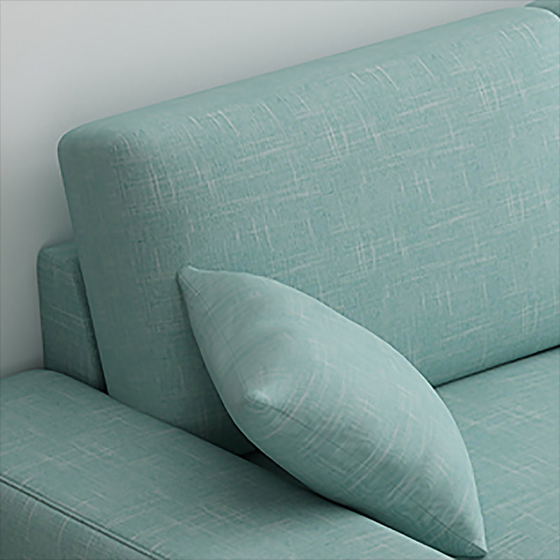 Nordic Assembled Linen Living Room Square Arm Pillows Sofa Chaise Clearhalo 'furn' 'furn_sectionals' 'Furniture' 'Living Room Furniture' 'Sectionals' 5974469