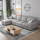 Nordic Assembled Linen Living Room Square Arm Pillows Sofa Chaise Light Gray Clearhalo 'furn' 'furn_sectionals' 'Furniture' 'Living Room Furniture' 'Sectionals' 5974473