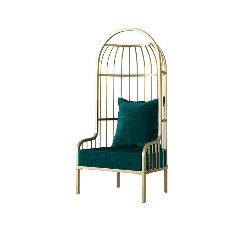 Glam Fabric Arms Included with Pillow Basic Four Leg Accent Armchair Clearhalo 'Accent Chairs' 'accent_chairs' 'Chairs & Seating' 'furn' 'furn_accent_chairs' 'Furniture' 'Living Room Furniture' 5974512