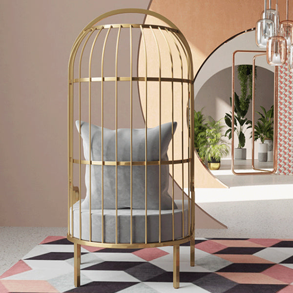 Glam Fabric Arms Included with Pillow Basic Four Leg Accent Armchair Clearhalo 'Accent Chairs' 'accent_chairs' 'Chairs & Seating' 'furn' 'furn_accent_chairs' 'Furniture' 'Living Room Furniture' 5974522