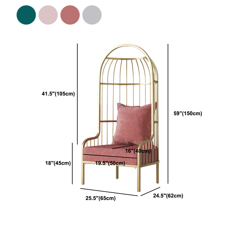 Glam Fabric Arms Included with Pillow Basic Four Leg Accent Armchair Clearhalo 'Accent Chairs' 'accent_chairs' 'Chairs & Seating' 'furn' 'furn_accent_chairs' 'Furniture' 'Living Room Furniture' 5974524