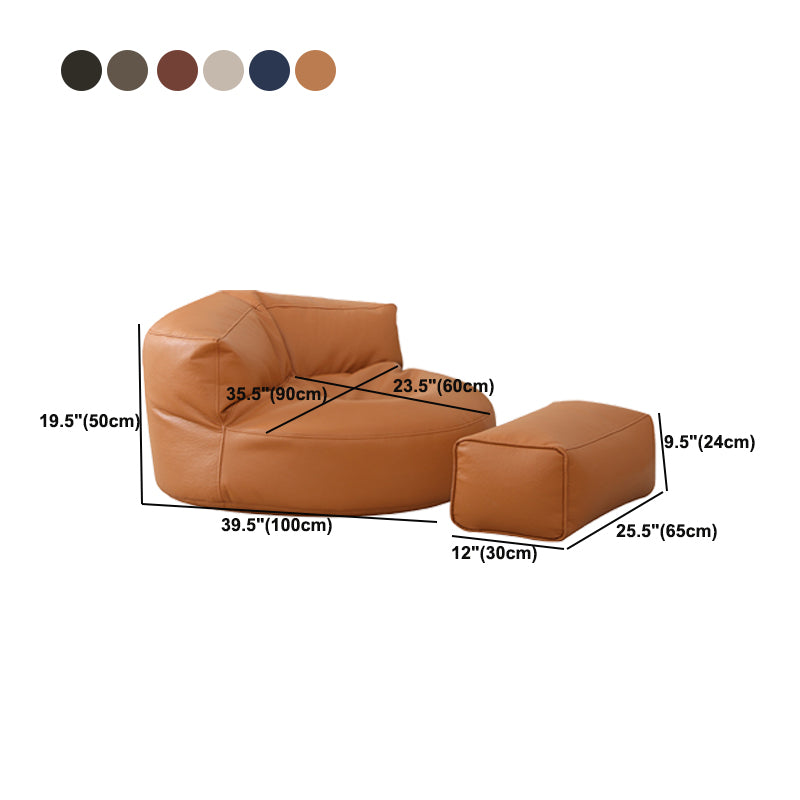 Contemporary Bonded Leather Armless Reclining Tight Back Lounge Chair Clearhalo 'Accent Chairs' 'accent_chairs' 'Chairs & Seating' 'furn' 'furn_accent_chairs' 'Furniture' 'Living Room Furniture' 5974551