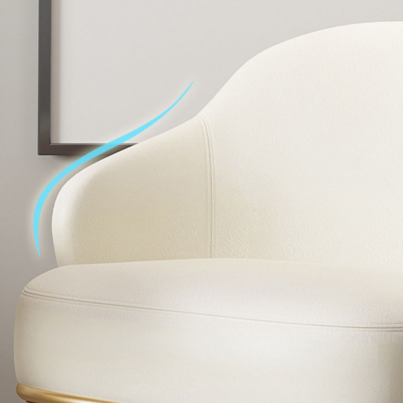 Le braccia in pelle incollate contemporanee includevano poltrona a quattro gambe di base