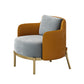Contemporary Living Room with Goldtone Legs Basic Four Leg Accent Armchair