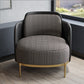 Contemporary Living Room with Goldtone Legs Basic Four Leg Accent Armchair