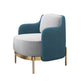Contemporary Living Room with Goldtone Legs Basic Four Leg Accent Armchair