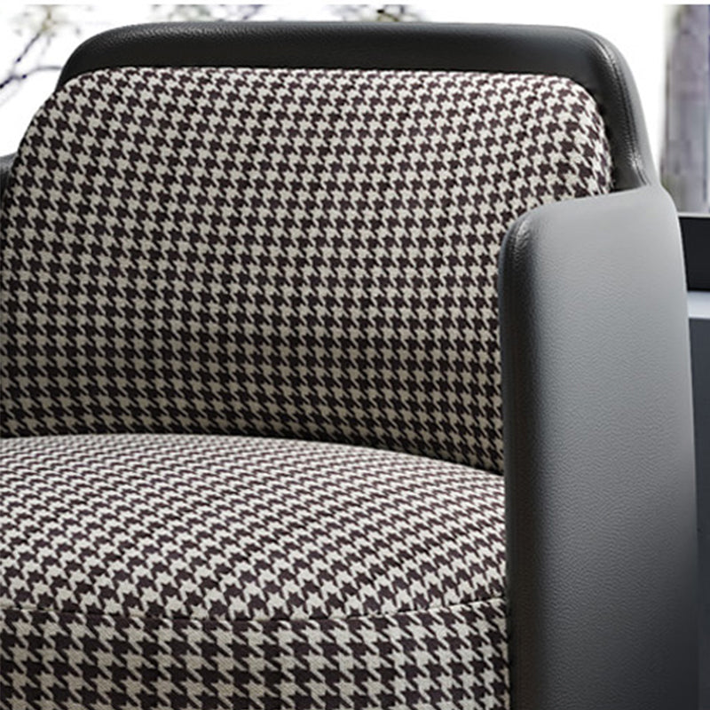 Contemporary Living Room with Goldtone Legs Basic Four Leg Accent Armchair