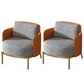Contemporary Living Room with Goldtone Legs Basic Four Leg Accent Armchair