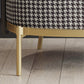 Contemporary Living Room with Goldtone Legs Basic Four Leg Accent Armchair