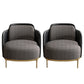 Contemporary Living Room with Goldtone Legs Basic Four Leg Accent Armchair
