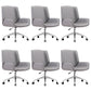 Contemporary Faux Leather Ergonomic Chair Mid-Back Conference Swivel Chair 6 Piece Set Clearhalo 'furn' 'furn_office_chair' 'Furniture' 'Office Chairs' 'Office Furniture' 'office_chair' 5977305