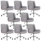 Contemporary Faux Leather Ergonomic Chair Mid-Back Conference Swivel Chair 8 Piece Set Clearhalo 'furn' 'furn_office_chair' 'Furniture' 'Office Chairs' 'Office Furniture' 'office_chair' 5977307