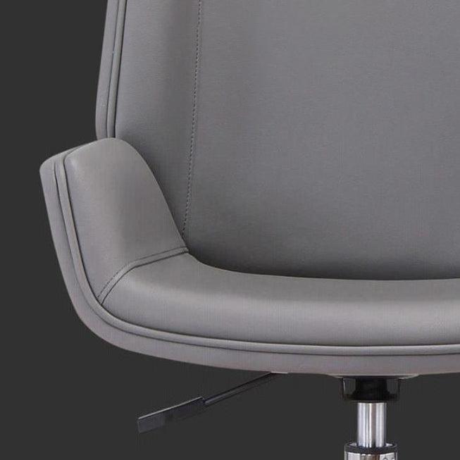 Contemporary Faux Leather Ergonomic Chair Mid-Back Conference Swivel Chair Clearhalo 'furn' 'furn_office_chair' 'Furniture' 'Office Chairs' 'Office Furniture' 'office_chair' 5977308