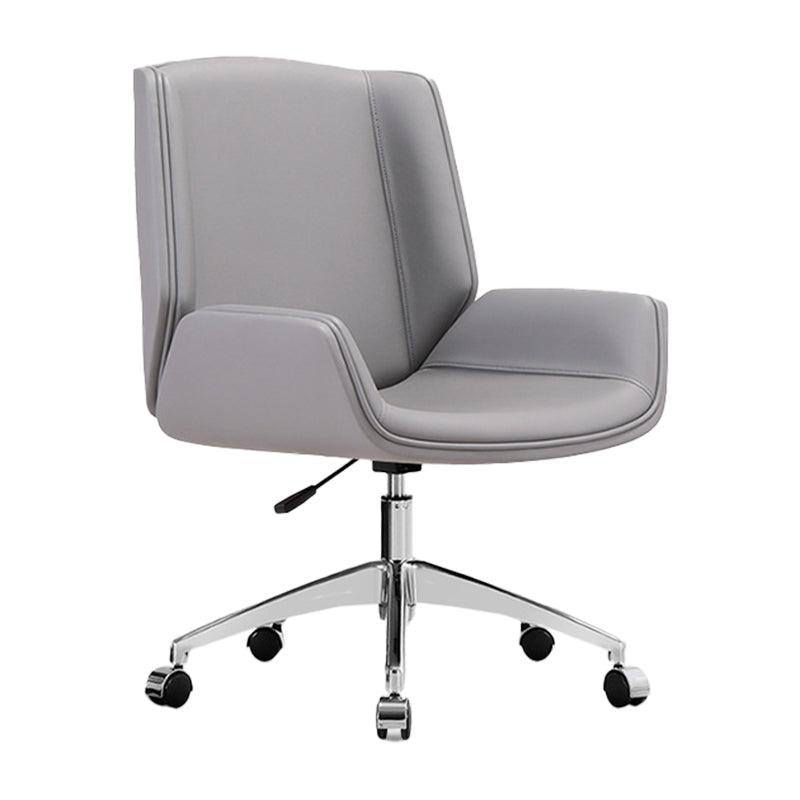 Contemporary Faux Leather Ergonomic Chair Mid-Back Conference Swivel Chair Clearhalo 'furn' 'furn_office_chair' 'Furniture' 'Office Chairs' 'Office Furniture' 'office_chair' 5977309