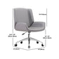 Contemporary Faux Leather Ergonomic Chair Mid-Back Conference Swivel Chair Clearhalo 'furn' 'furn_office_chair' 'Furniture' 'Office Chairs' 'Office Furniture' 'office_chair' 5977310