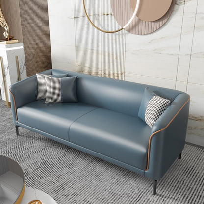 Modern Faux Leather Standard Sofa Tuxedo Arm for Living Room