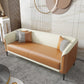 Modern Faux Leather Standard Sofa Tuxedo Arm for Living Room