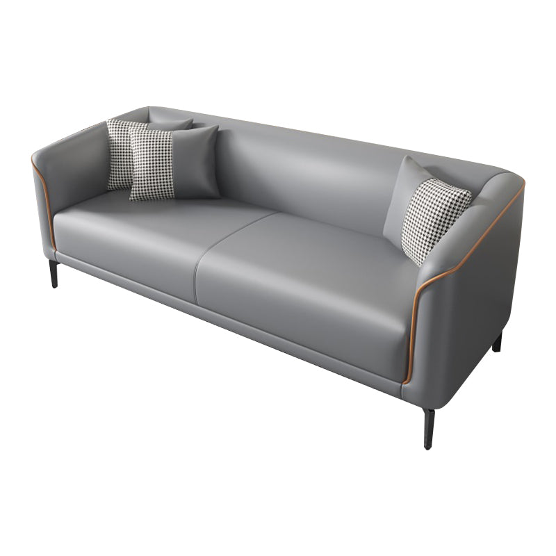 Modern Faux Leather Standard Sofa Tuxedo Arm for Living Room