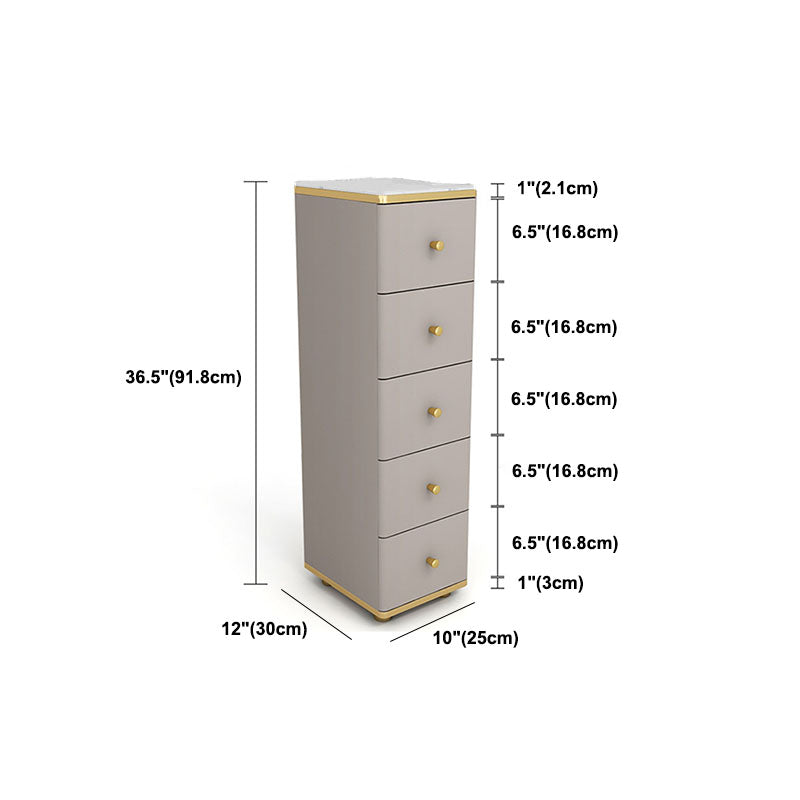 11,7-inch breedte Glam dressoir stenen opbergkast met 5 laden