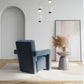 Contemporary Fabric Arms Included Square Arms Fixed Back Accent Room Chair
