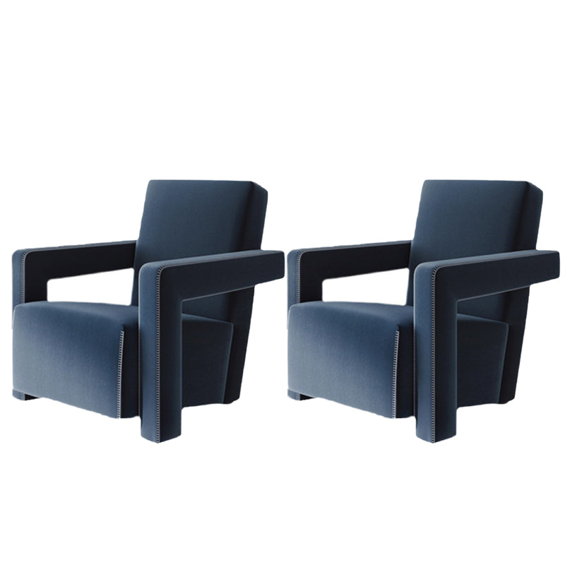 Contemporary Fabric Arms Included Square Arms Fixed Back Accent Room Chair