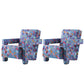 Contemporary Fabric Arms Included Square Arms Fixed Back Accent Room Chair