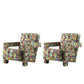Contemporary Fabric Arms Included Square Arms Fixed Back Accent Room Chair