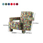 Contemporary Fabric Arms Included Square Arms Fixed Back Accent Room Chair