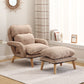 Contemporary Fabric Removable Cushions With Loose Cover Lounge Chair