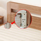Panel de nogal escandinavo rectangular con marco de cama de cabecera