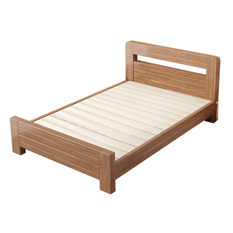 Panel de nogal escandinavo rectangular con marco de cama de cabecera