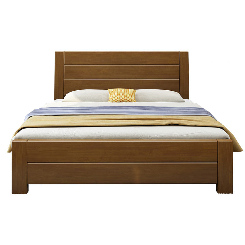 Traditioneel dennenhout met hoofdenrectangulair paneelpaneelbed