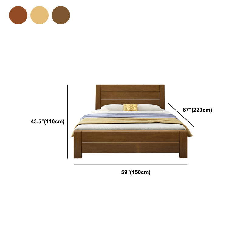 Traditioneel dennenhout met hoofdenrectangulair paneelpaneelbed