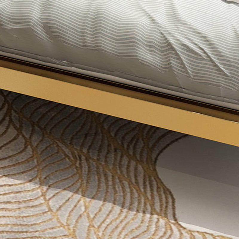 84,65 inch breed eigentijdse latbed metalen bed met hoofdeinde