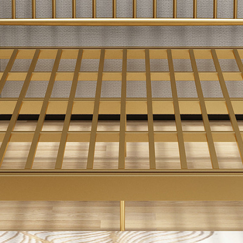 84,65 inch breed eigentijdse latbed metalen bed met hoofdeinde