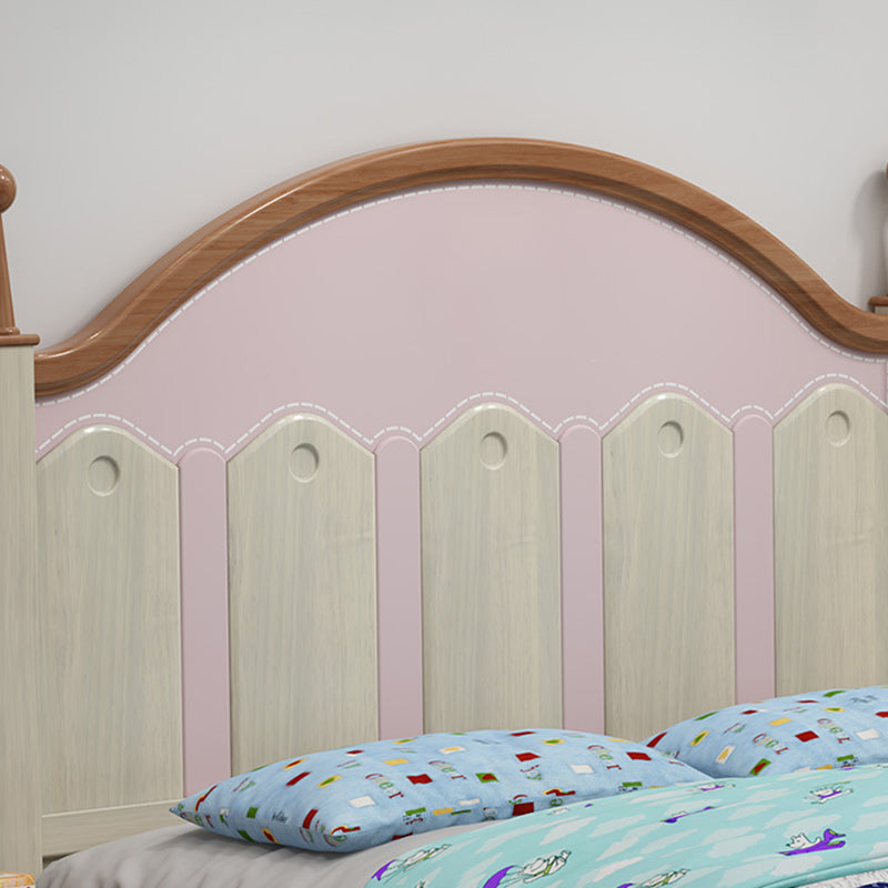 84,65-inch breed traditioneel bedframe dennenhoutbed met hoofdeinde