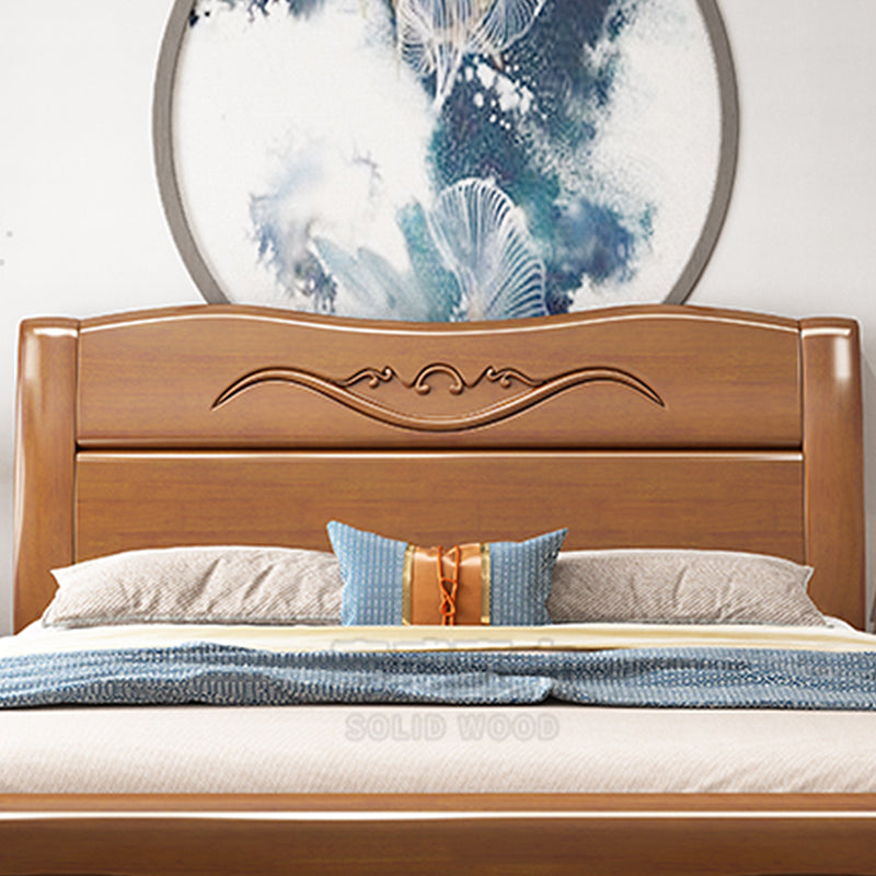 Traditionelle massive Holzmatratze enthalten rechteckige Panel -Standardbett