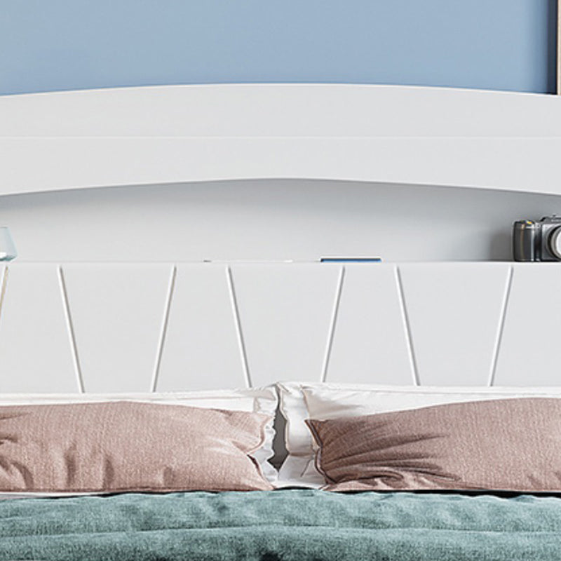 Modern Wood Bed Bookcase Included Standard Bed with Headboard