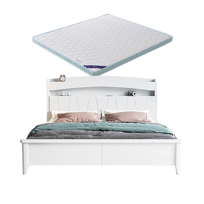 Modern Wood Bed Bookcase Included Standard Bed with Headboard